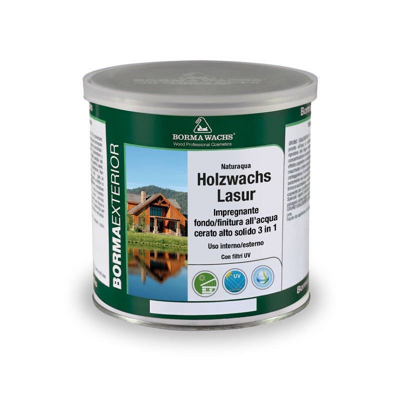 Waxed finish primer - Interior and exterior - NATURAQUA HOLZWACHS LASUR 3IN1